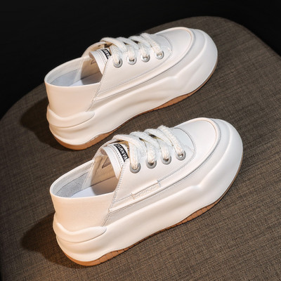 Női alkalmi fűzős bőr tornacipő