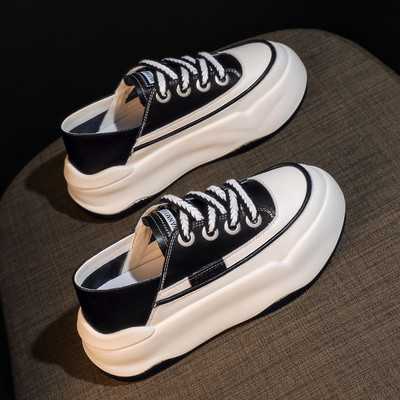 Női alkalmi fűzős bőr tornacipő