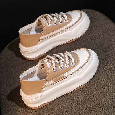 Női alkalmi fűzős bőr tornacipő