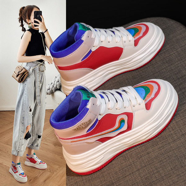 Színes női tornacipő - vastag talppal