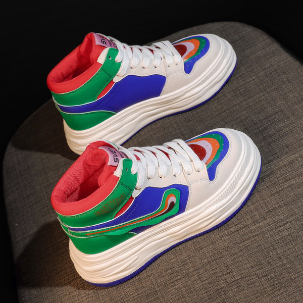 Színes női tornacipő - vastag talppal