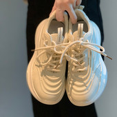 Ženske tenisice od eko kože i mrežaste tkanine