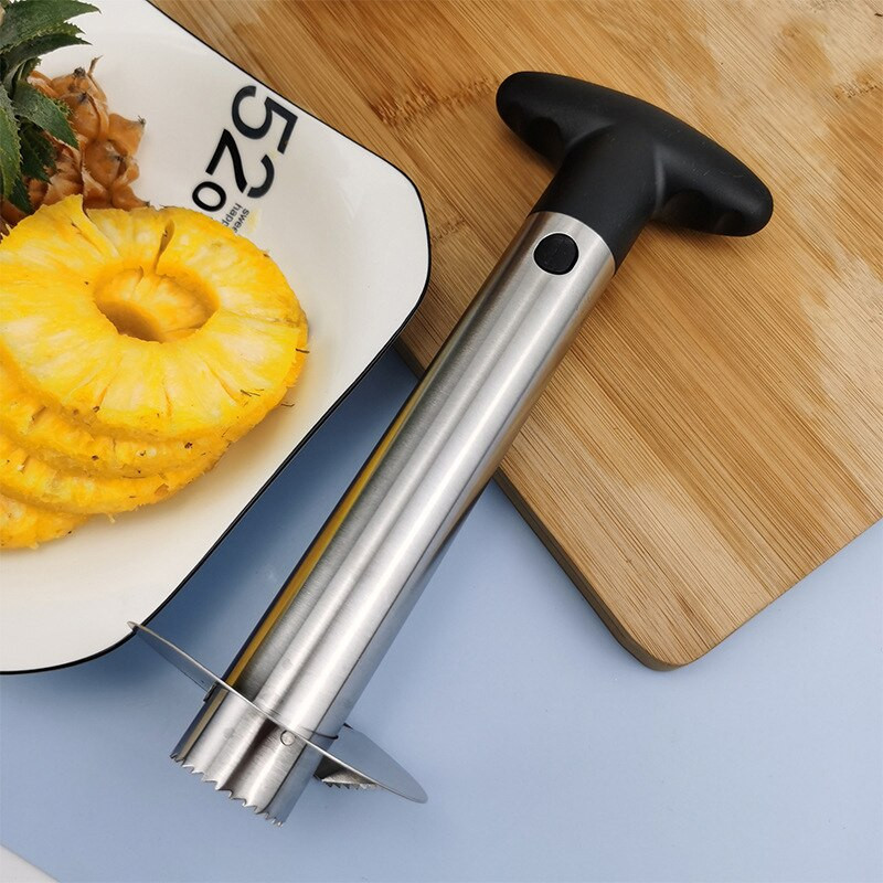 Nerūdijančio plieno ananasų pjaustyklės spiralinis peilis skustuvas namų virtuvės vaisių lėkštė Universalus šerdies įrankis Restorano priedai