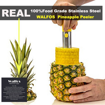 WALFOS 304 Неръждаема стомана Резачка за ананас Белачка Fruit Corer Slicer Кухня Лесен инструмент Спирална резачка за ананас Аксесоари