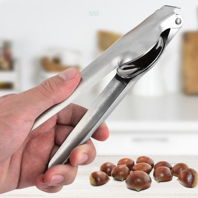 Ανοξείδωτο ατσάλι 2 σε 1 Πένσα με κλιπ καστανιάς καρυδιάς Μεταλλικό παξιμάδι Cracker Sheller Nut ανοιχτήρι Εργαλεία κουζίνας Κοπτικές συσκευές