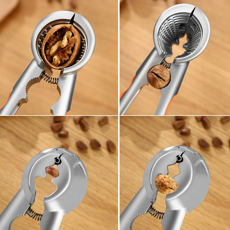 Кухненски инструмент за черупки за ядки Скоба Клещи Крекер Цинкова сплав Лешникотрошачка Черупки Бадем Орех Пекан Лешник Лешник Ядка