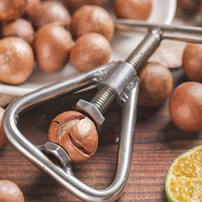 Riešutų atplėšimo mašina Graikinių riešutų lukštenimo įrankis nerūdijantis plienas Makadamijos riešutų atidarytuvas Buitiniai virtuvės priedai Patogūs