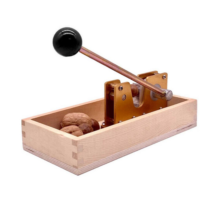 Nerūdijantis Macadamia atidarytuvas Daugiafunkcinės patvarios graikinių riešutų žnyplės, neslystančios metalinės virtuvės riešutų laužytuvas su rankenos lupimo mašina