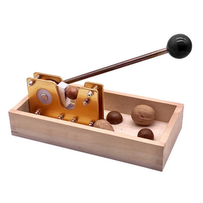 Nerūdijantis Macadamia atidarytuvas Daugiafunkcinės patvarios graikinių riešutų žnyplės, neslystančios metalinės virtuvės riešutų laužytuvas su rankenos lupimo mašina