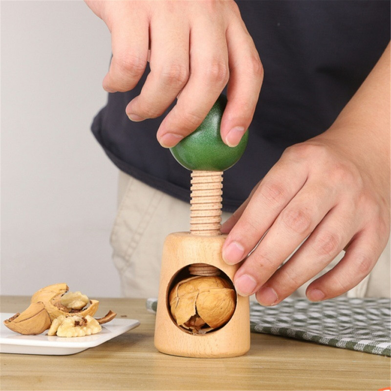 Medienos graikinio riešuto spaustukai virtuvės įrankiai lupimo mašina daugiafunkcinis krekingo migdolų graikinių riešutų pekano lazdyno riešutų lukšto spaustukas