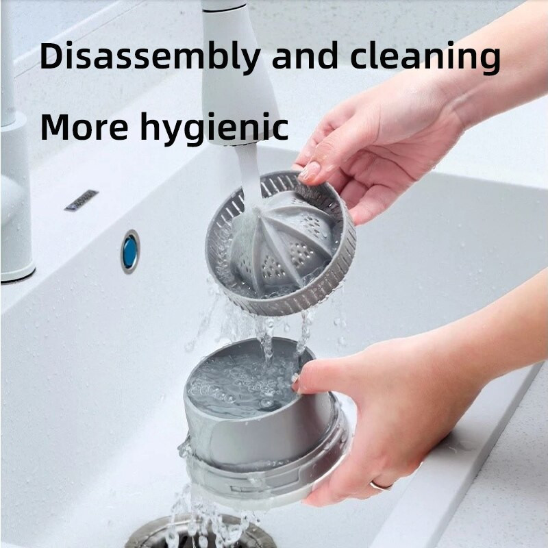 Nešiojamoji elektrinė belaidė lėta sulčiaspaudė mini vaisių spaudimo aparatas apelsinų citrinų sulčių aparatas USB įkraunamas spaudimo spaustukas