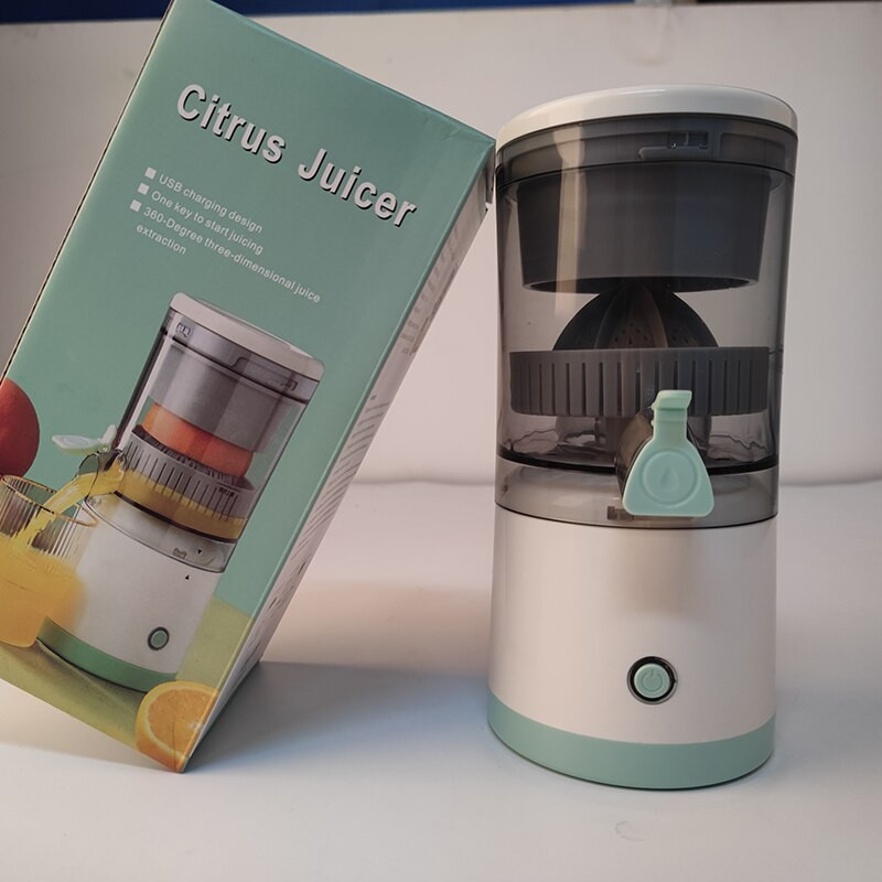 Nešiojamoji elektrinė belaidė lėta sulčiaspaudė mini vaisių spaudimo aparatas apelsinų citrinų sulčių aparatas USB įkraunamas spaudimo spaustukas