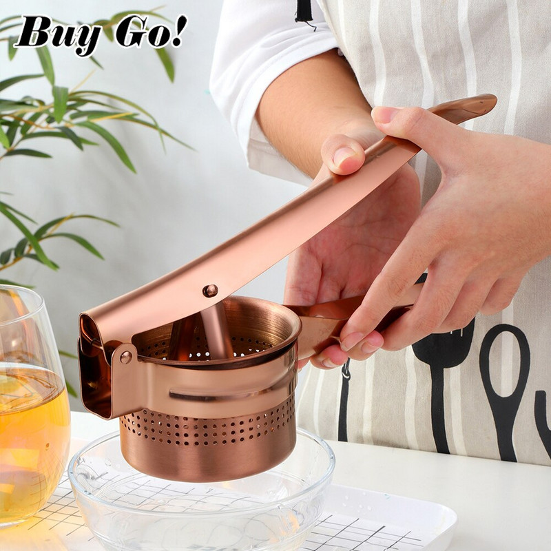 1x Ръчна изстисквачка за плодове и нар от неръждаема стомана Сокоизстисквачка за портокал и лимон Ръчна преса Кухненски инструменти Машина за набиване на картофи Инструмент за готвене