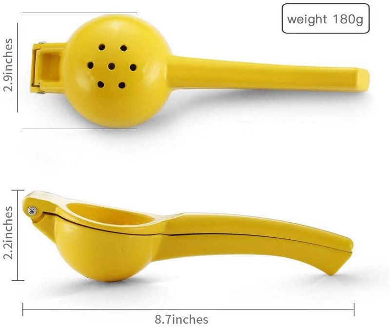 1PCS Метална изстисквачка за лимон и лайм, ръчна сокоизстисквачка за цитрусови плодове от неръждаема стомана, ръчна преса Juicier Инструмент за пресни плодове Кухненски инструменти