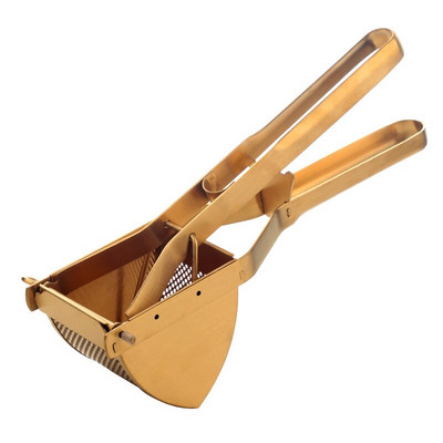 1 бр. Златна рижерка за картофи, ръчна изстисквачка за лимони, неръждаема стомана, плодове, портокал, сокоизстисквачка под налягане Инструмент, зеленчуци, преса, кухненски прибор