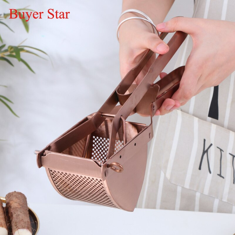 1 бр. Златна рижерка за картофи, ръчна изстисквачка за лимони, неръждаема стомана, плодове, портокал, сокоизстисквачка под налягане Инструмент, зеленчуци, преса, кухненски прибор