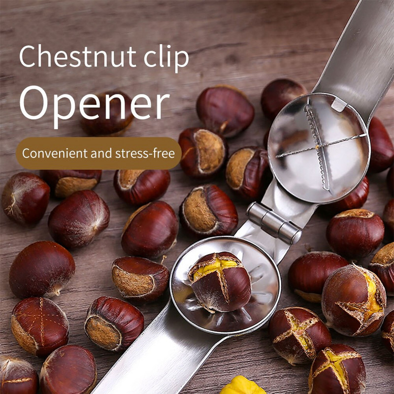Отварачка за кестени, щипка за нож за белене на кестени, артефакт за белене и черупки, машина за напречно рязане, кухненски инструменти