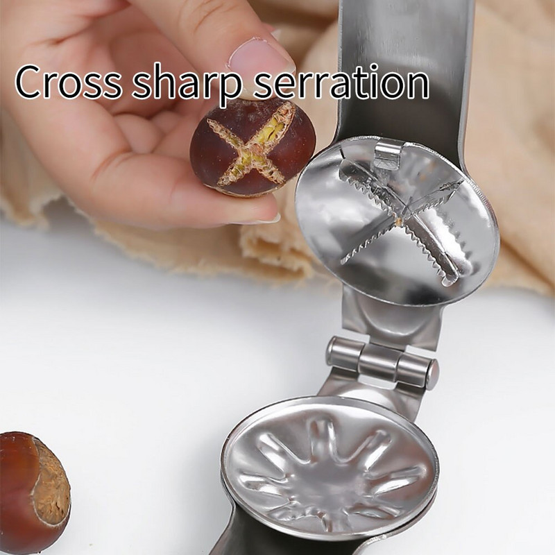 Отварачка за кестени, щипка за нож за белене на кестени, артефакт за белене и черупки, машина за напречно рязане, кухненски инструменти
