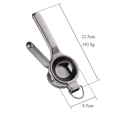 Голям размер Домакинска Плодове Лимон Ръчна сокоизстисквачка Цитрус Портокал Ръчна преса Преса Машина Издръжлив кухненски инструмент от неръждаема стомана