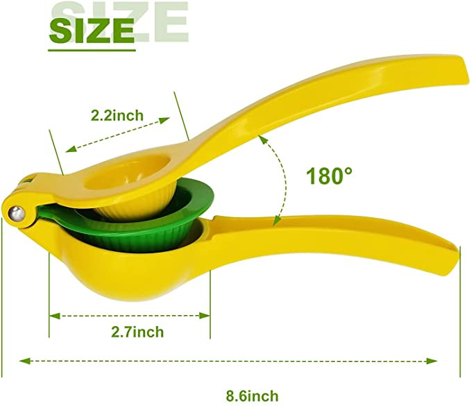 Метална сокоизстисквачка за лимон Hend Held сокоизстисквачка с двойна купа Лимон и лайм изстисквачка Ръчна сокоизстисквачка за портокал и цитрусови плодове Кухненски инструменти