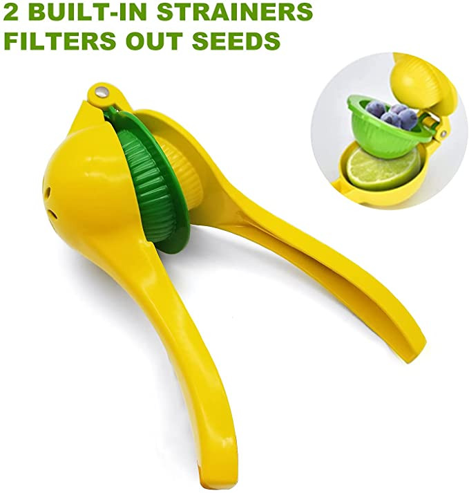 Метална сокоизстисквачка за лимон Hend Held сокоизстисквачка с двойна купа Лимон и лайм изстисквачка Ръчна сокоизстисквачка за портокал и цитрусови плодове Кухненски инструменти