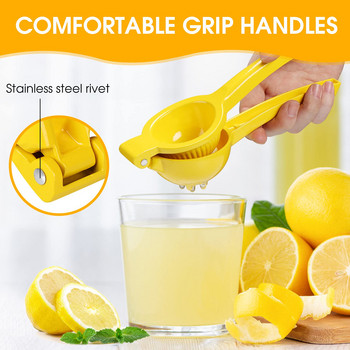 Ръчна сокоизстисквачка за цитруси, лимони, преса за сок от лайм, професионални кухненски инструменти за изстискване на най-пресния сок-жълт
