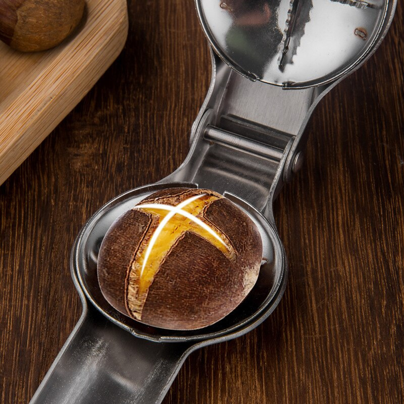 2 u 1 Quick Chestnut Clip od nehrđajućeg čelika Kuhinjski alati Kliješta za orahe Metalni razbijač oraha Otvarač za orahe Kuhinjski pribor