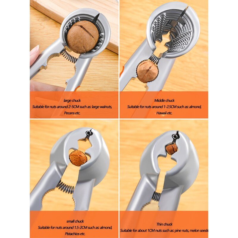 Скоби за нокти на раци Многофункционална домакинска лешникотрошачка Кедрови ядки Белене на лешници Ръчни инструменти Скоби за орехи