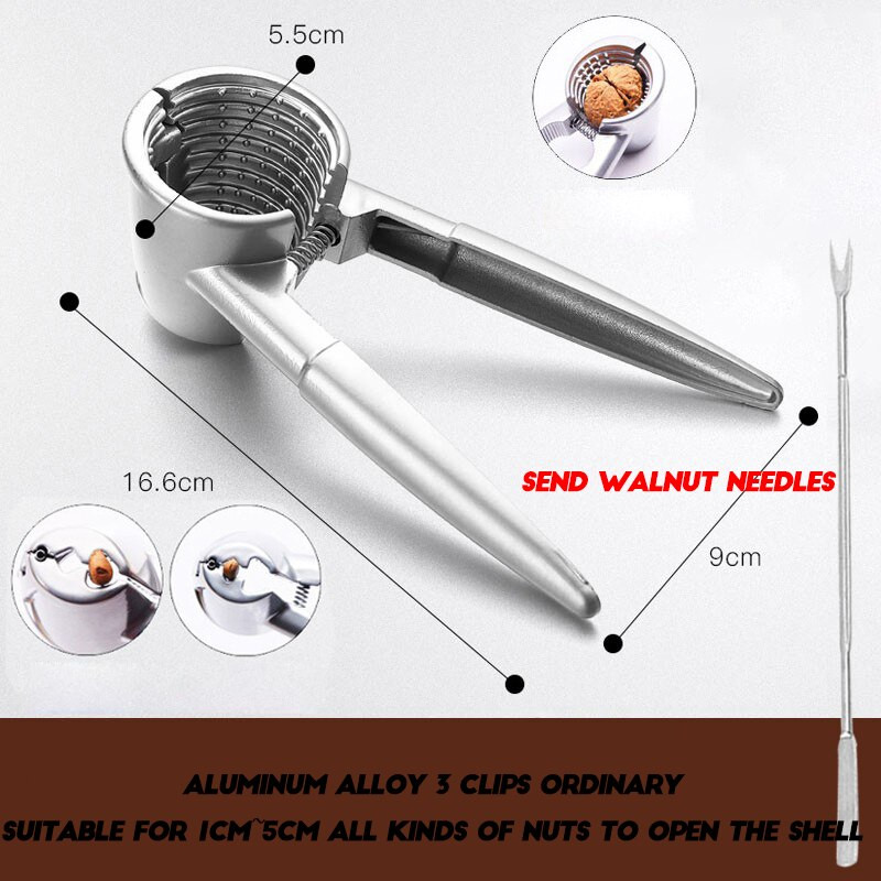 Скоби за нокти на раци Многофункционална домакинска лешникотрошачка Кедрови ядки Белене на лешници Ръчни инструменти Скоби за орехи