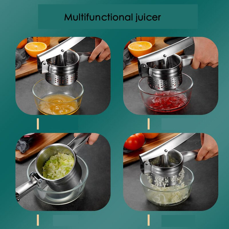 Ръчна сокоизстисквачка от неръждаема стомана Сокоизстисквачка за зеленчуци и плодове Сокоизстисквачка Портокал Сок от лимонова тръстика Преса за чесън Вода за изцеждане на зеленчуци