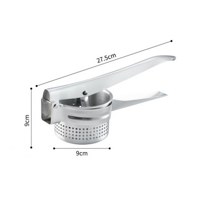 Преса за картофи от неръждаема стомана Ръчна сокоизстисквачка Лимоноизстисквачка Инструмент за извличане на сок Чесън Артефакт Маша Кухненски аксесоари