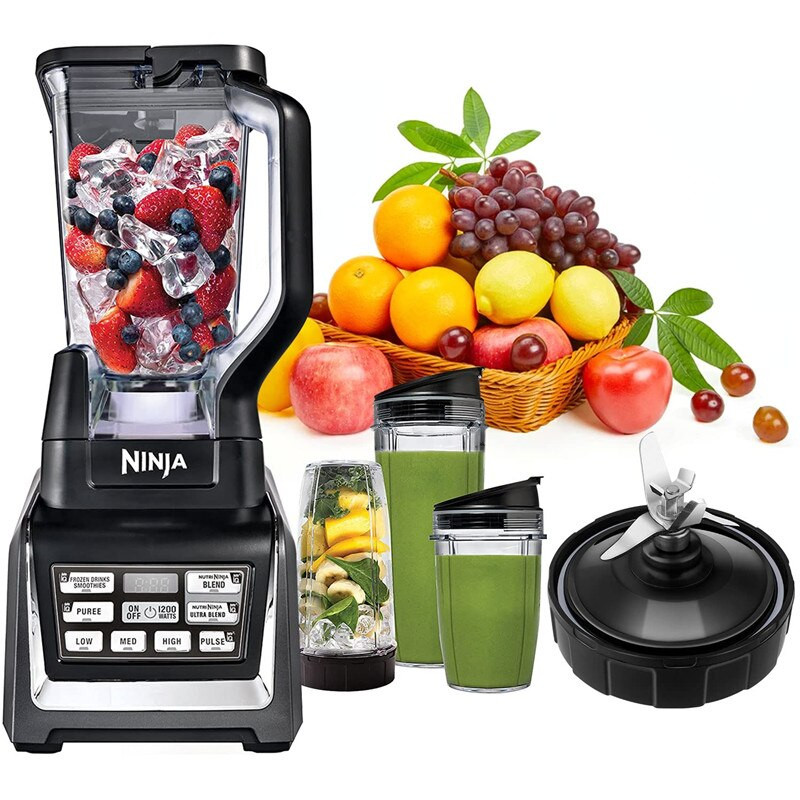 Oštrice za izvlačenje 7 peraja za zamjenske dijelove za blender Ninja s gumom za pranje za Nutri Ninja Auto IQ BL486 BL642 N102 BL682 an