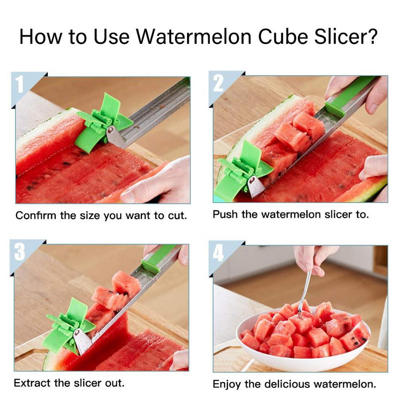 WALFOS Windmill Design Нож за рязане на кубчета диня Корер за салата Резачка за плодове Кухненски аксесоари Джаджи Инструменти за плодове и зеленчуци
