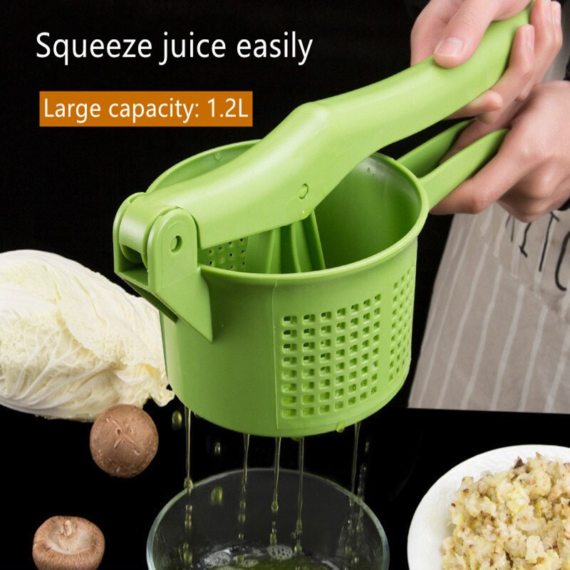 Ръчна преса за зеленчуци с натиск Многофункционален зеленчуков пълнеж Артефакт за изстискване на дехидратирани плодове и зеленчуци 2021 г.