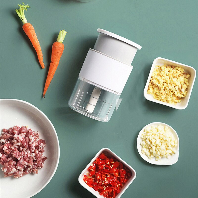 320ML кухненски аксесоари Месомелачка Трошачка за чесън Преса Ренде Многофункционален безопасен чопър Инструменти Резачка за зеленчуци