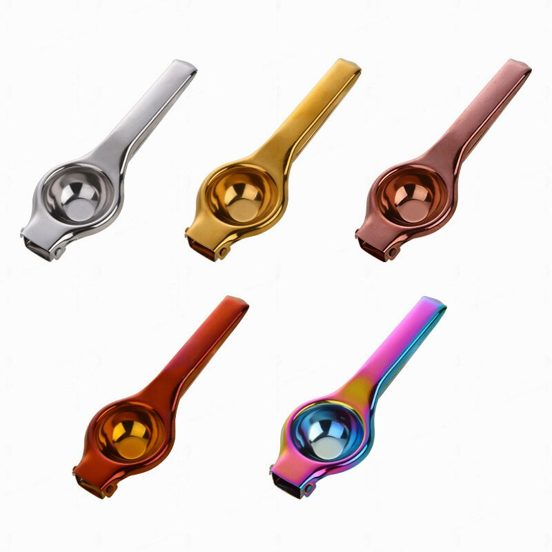 Кухненски инструменти 1 бр. Сокоизстисквачка за плодове, сокоизстисквачка, лимон, портокал, сокоизстисквачка, дръжка, преса, неръждаема стомана, оранжева, многофункционална