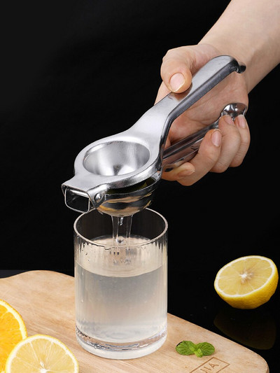 Gyümölcscentrifuga kézi citrusfélék kiszedése citromfacsaró narancsfacsaró rozsdamentes acél konyhai szerszámprés Kézi gyümölcslé fém mini