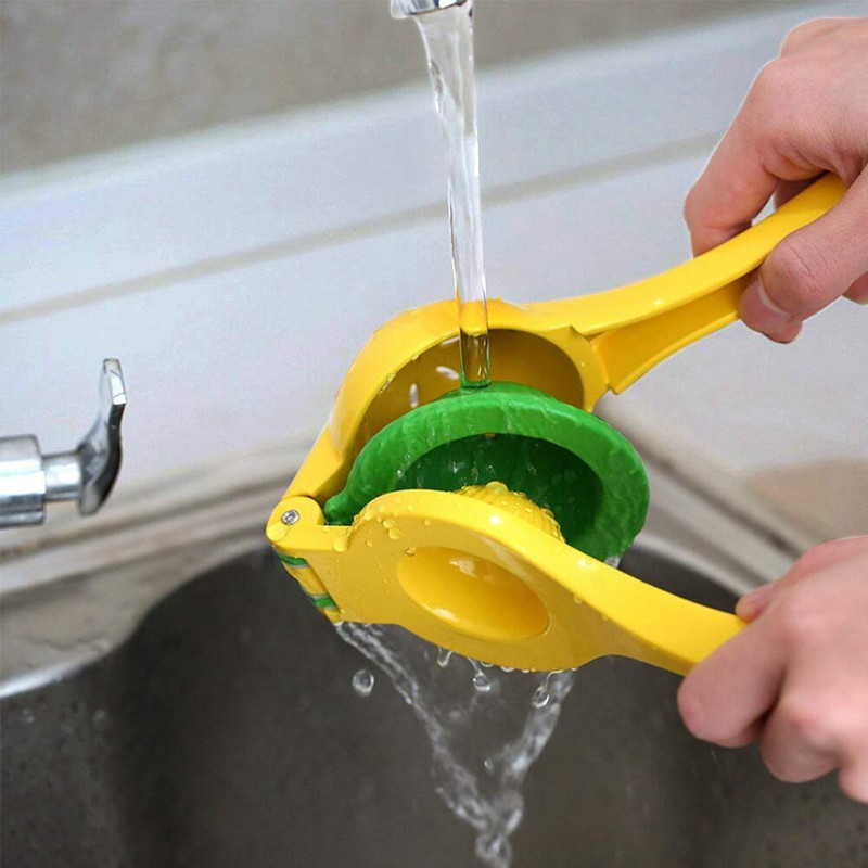 Ръчна сокоизстисквачка 2 в 1 Премиум качество Изстисквачка за лайм Домашна скоба Изстискване на сок Алуминиева сплав Двуцветна портокалова преса Инструмент за сок