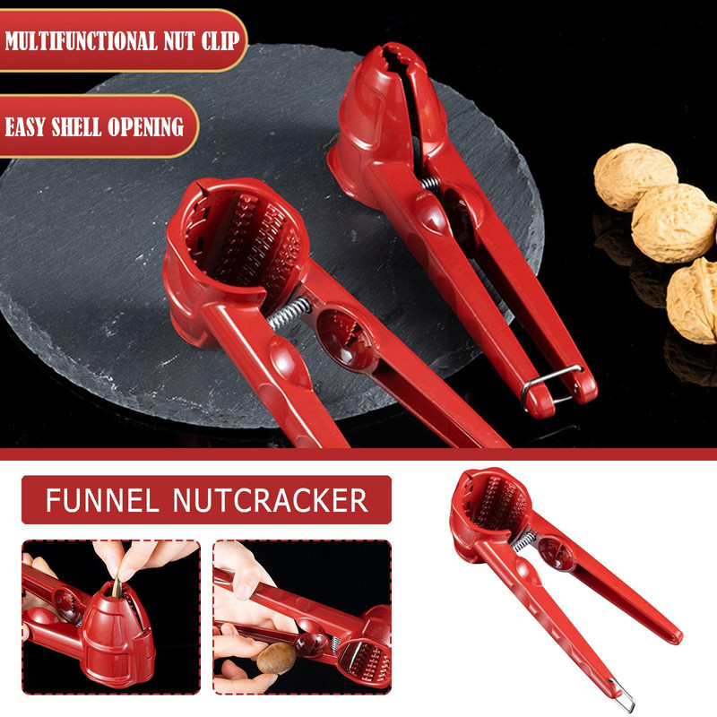 Сплав Crack Бадем Орех Лешник Лешник Ядка Кухня Лешникотрошачка Sheller Clip Clamp Клещи Крекер Пекан Лешник Crack Инструменти Ново