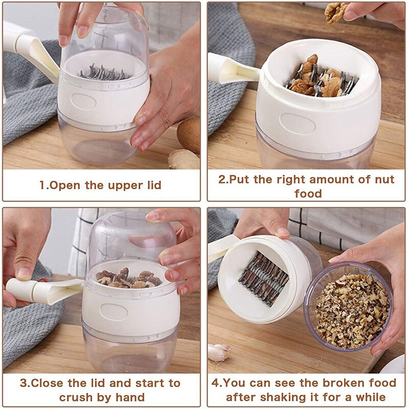 Ръчна манивела за смилане на ядки за ядки, орехи, пекани, кухненска машина за нарязване на ядки за приготвяне на топинги
