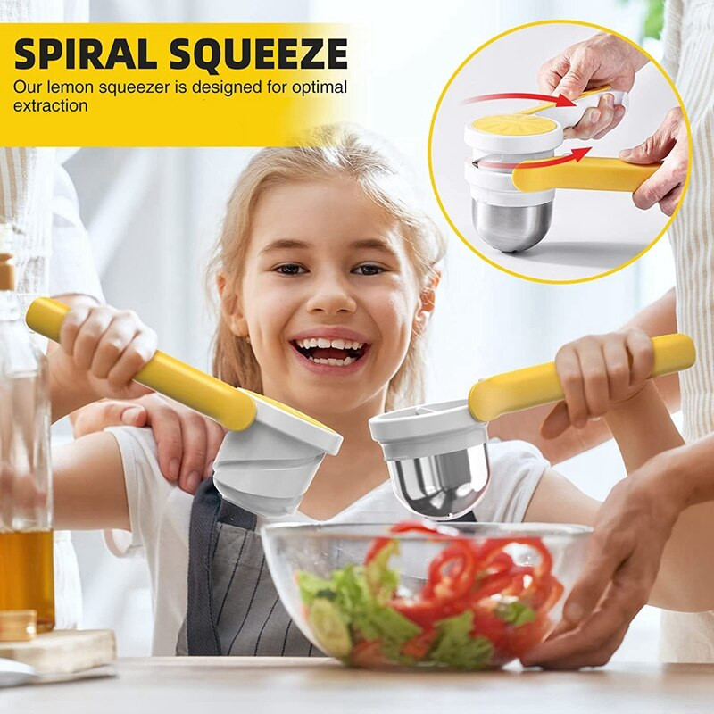 Изстисквачка за лимон и лайм, ръчна сокоизстисквачка за лимони, ръчна сокоизстисквачка за цитрусови плодове с лесно извличане, включително мерителна чаша