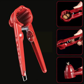 Nutcracker Sheller Clip Funnel Nut Cracker Устойчив на пръски Кухненски крекер Sheller Nutcracker Tool Преносима отварачка Орех Метал