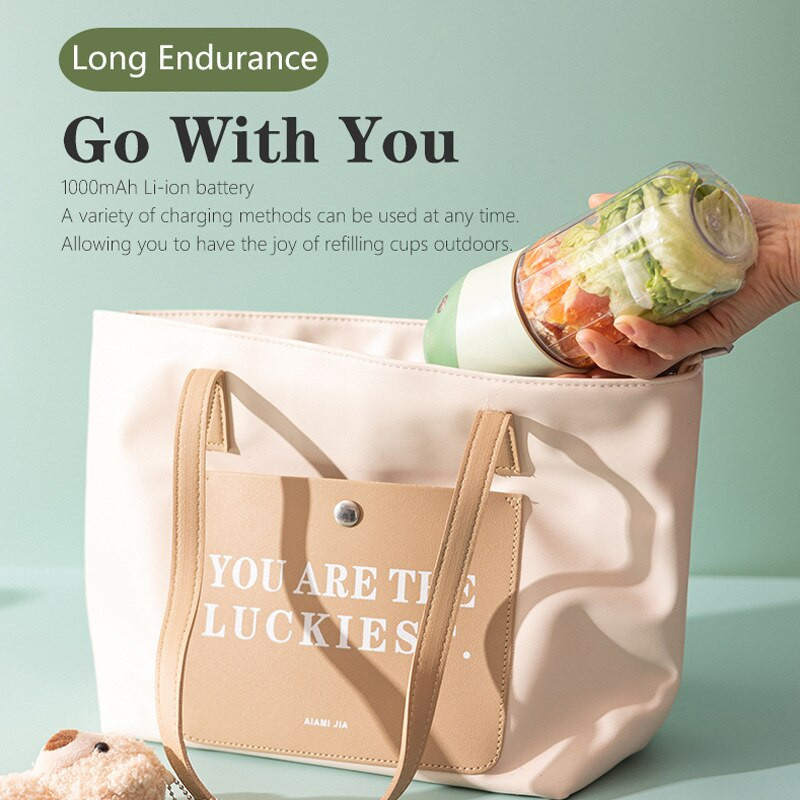 Преносима електрическа сокоизстисквачка Блендер Мултифункционален USB-C Миксер за плодове и зеленчуци Чаша за сокоизстисквачка Храна Млечен шейк Сокоизстисквачка