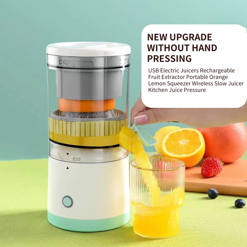 USB Електрически сокоизстисквачки Акумулаторен екстрактор за плодове Преносима портокалова лимоноизстисквачка Безжична бавна сокоизстисквачка Кухненска сок под налягане