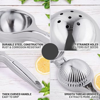 Κράμα ψευδαργύρου Lemon Squeezer Chrome Hand Manual Lemon Lime Squeezer & Metal Citrus Squeezer for Extracting Juices