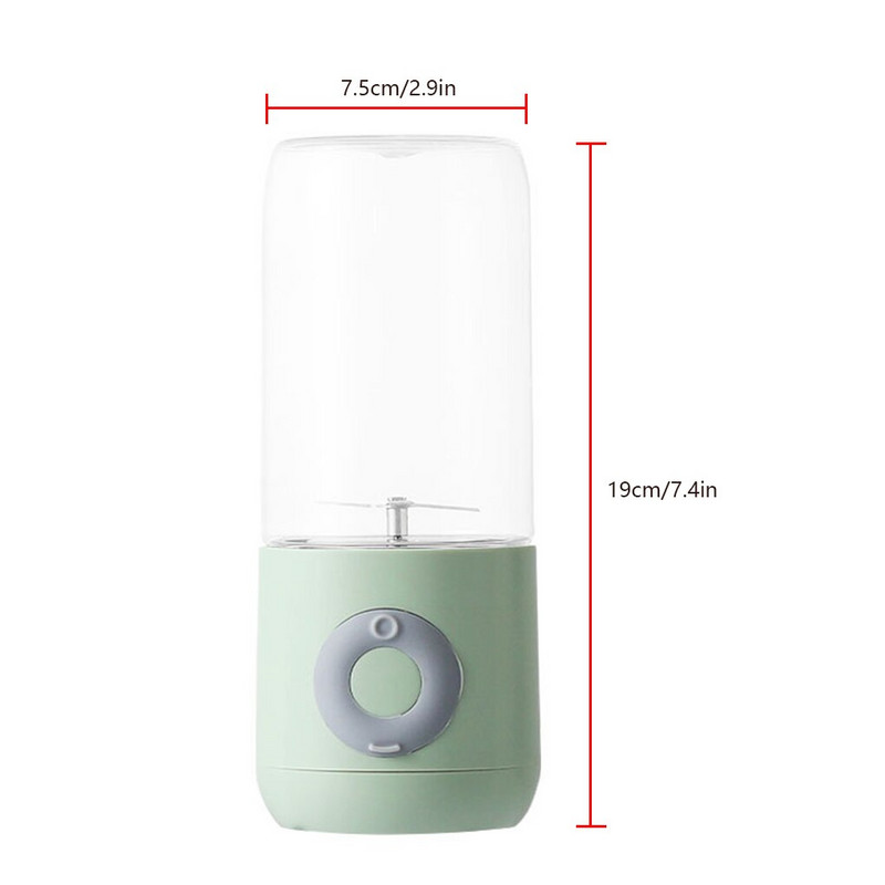 400 ml mini vaisių sulčiaspaudė belaidė rankinė sulčiaspaudė Įkraunama elektrinė virtuvės sulčiaspaudė 6 vnt. vaisių pjaustyklės Vaisių daržovių įrankis