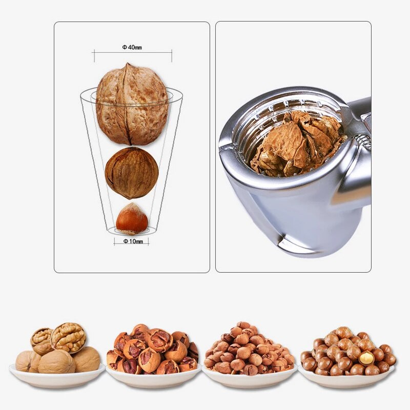 Мултифункционална щипка за орехи Начало Клещи за белене на орехи Инструменти за отварачка за ядки Инструмент за лешници Инструмент за ядки Кухненска щипка за лешникотрошачка