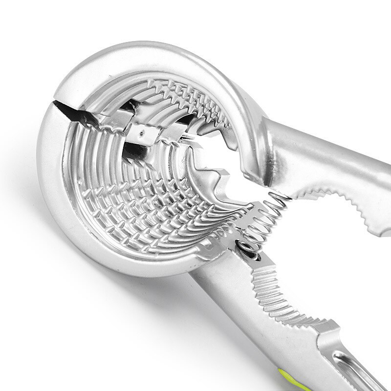 Алуминиева трошачка за орехи с четири щипки Скоби Кухненски инструмент Многофункционална трошачка за ядки Черупка за орехи Клещи за отварачка Инструмент
