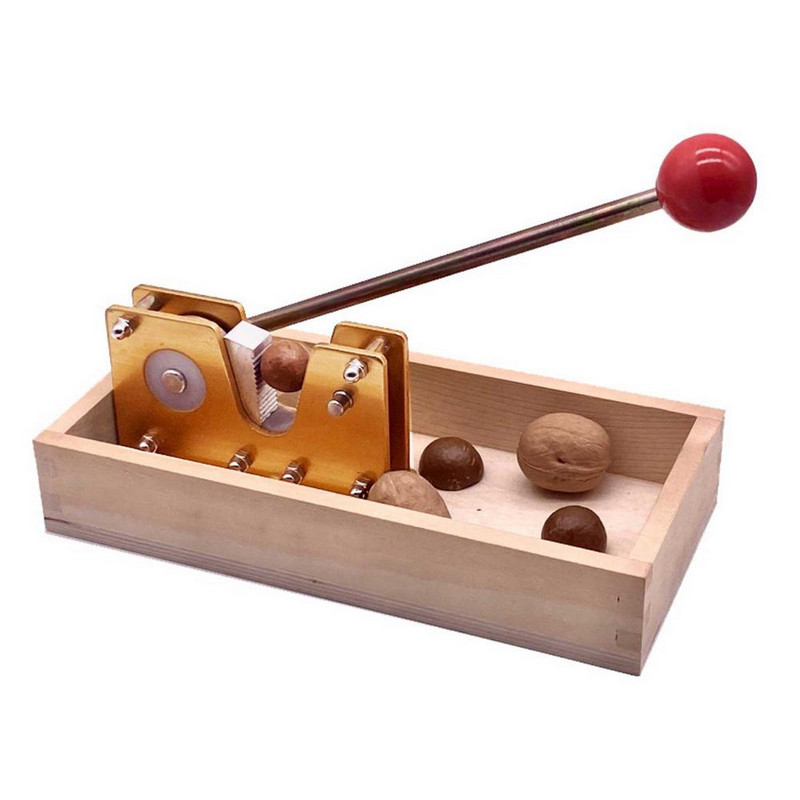 Лешникотрошачка Щипка за ядки Орехи Тежкотоварна отварачка за макадамия Машина за белене с дръжка за лешници и бадеми Отварачка за плодове