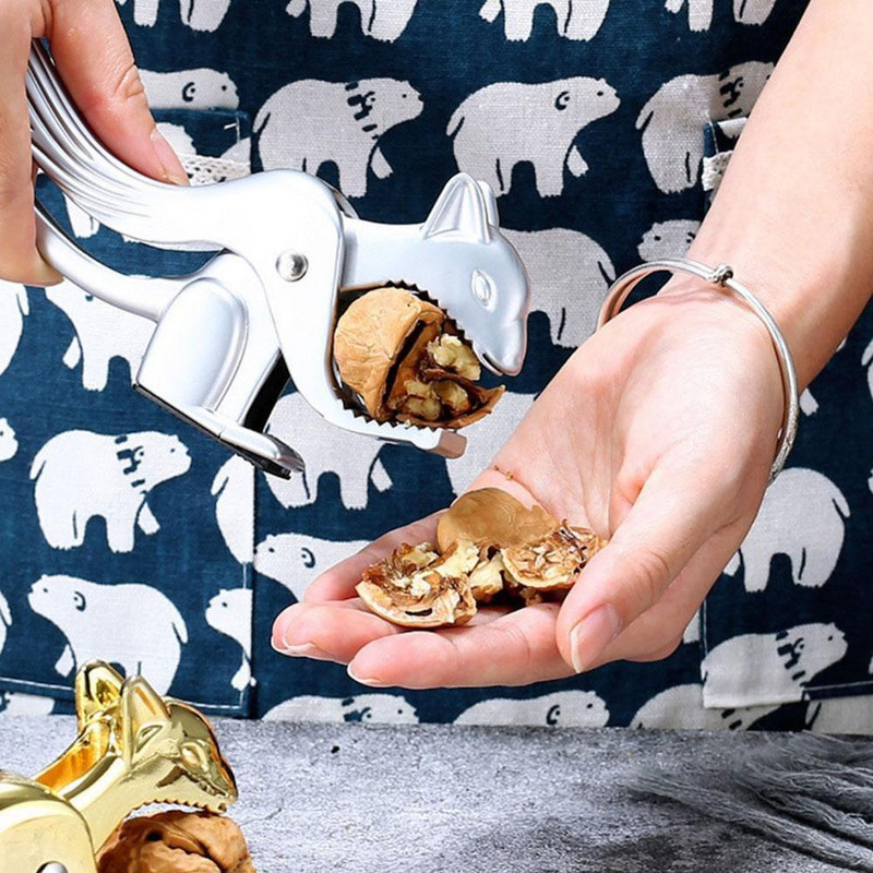 Форма на катерица, бадемова ядка, ядки пекан, лешникотрошачка, скоба за ядки, черупка, кухненска щипка за лешник, клещи, отварачка, инструмент за орехи P E9W5